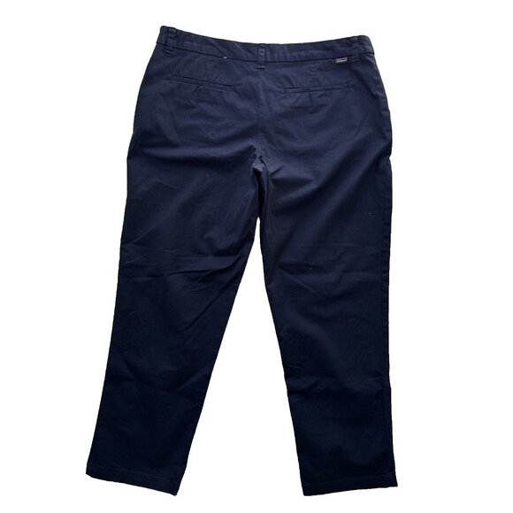 Patagonia Women's Capri Pant Size 14 Navy Blue Organic Cotton pockets high rise - Picture 2 of 10